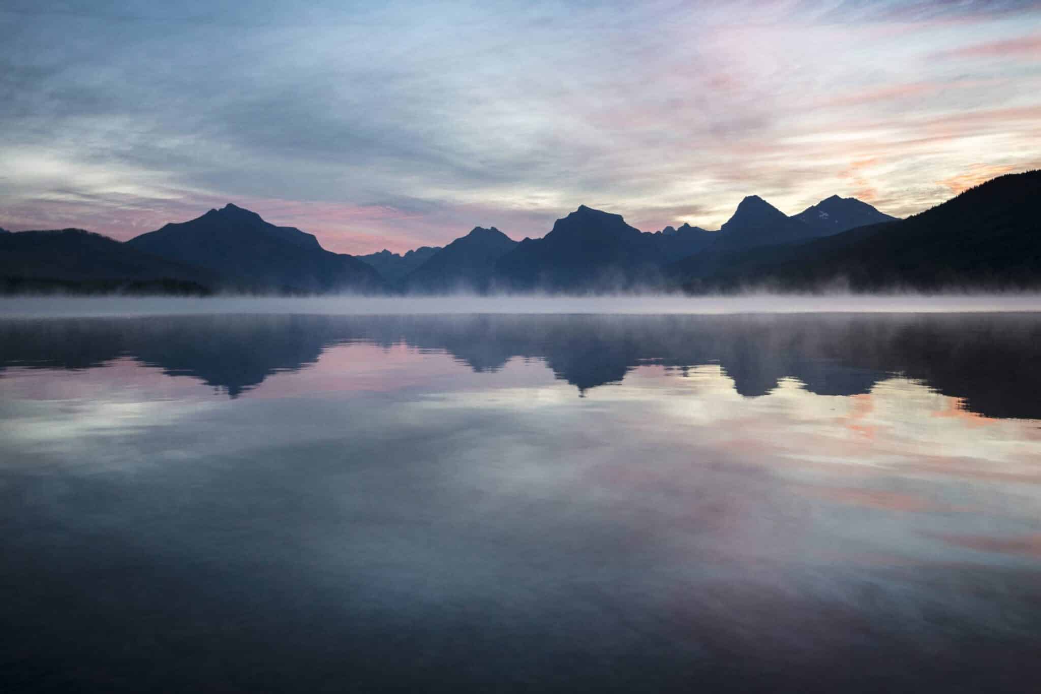 Foggy-Lake-McDonald-Sunrise