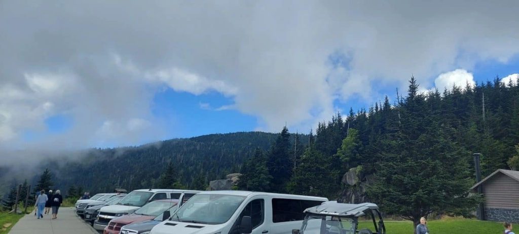 The Parking Area / Parking Lot The appalachian trail crosses clingmans dome clingmans dome parking area