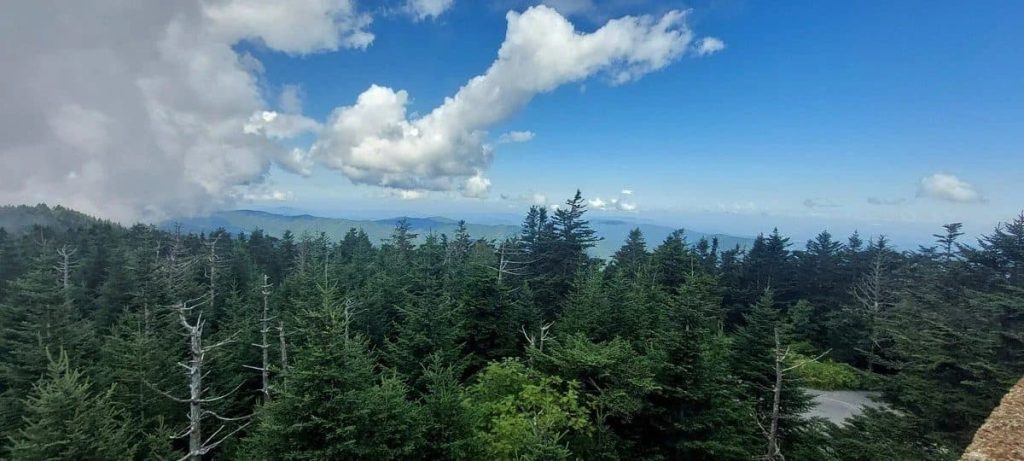 The View From The Highest Point In Great Smoky Mountain National Park