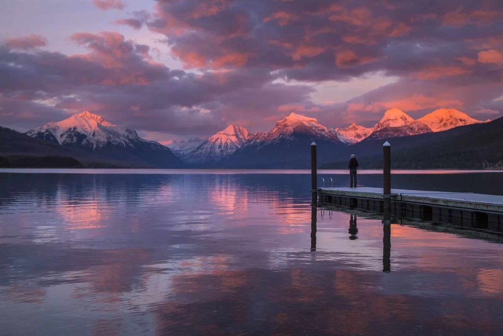 lake mcdonald sunset