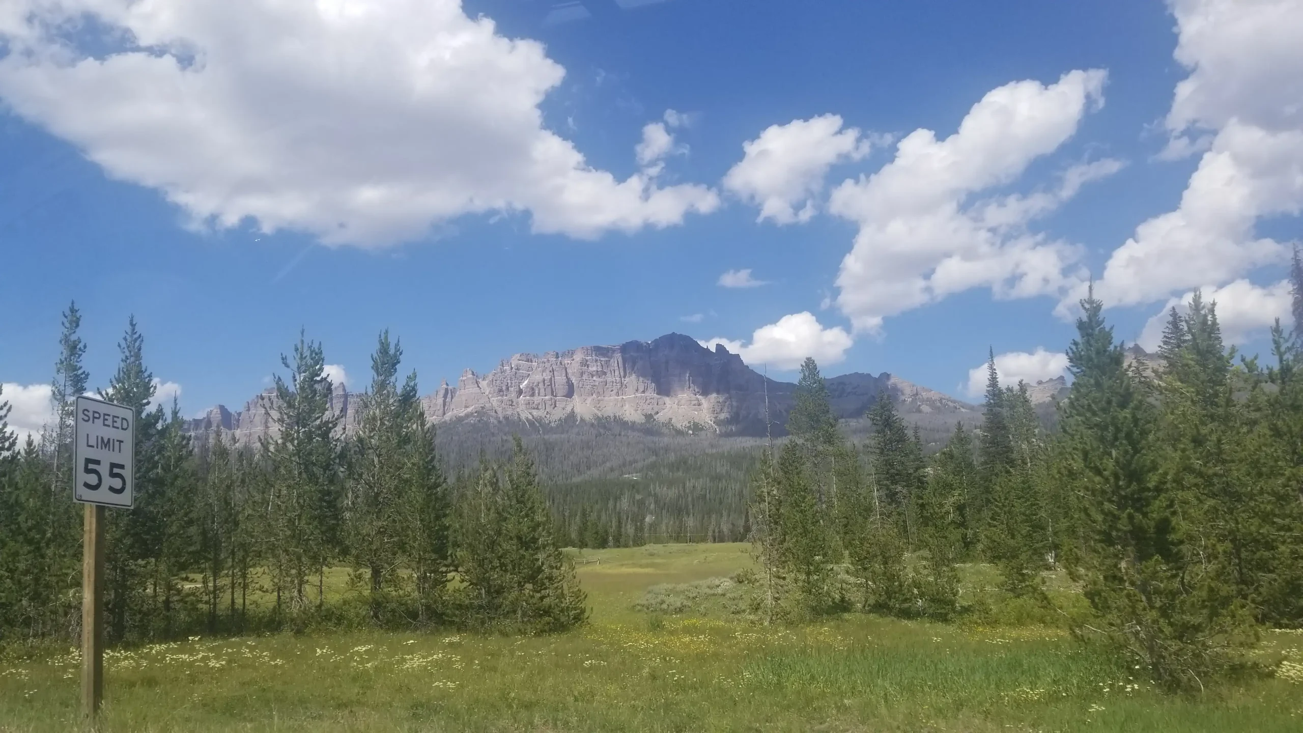 On the open road in Wyoming
