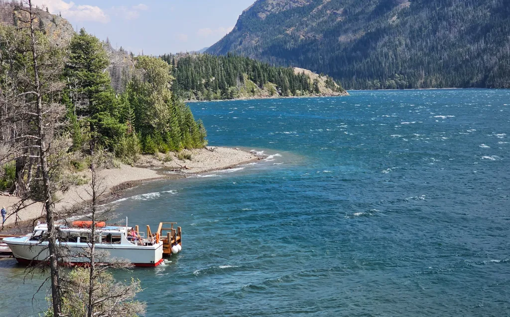 St. Mary Lake in Glacier National Park — Two Dog Flats at the lake's north shore is the park's best elk viewing meadow