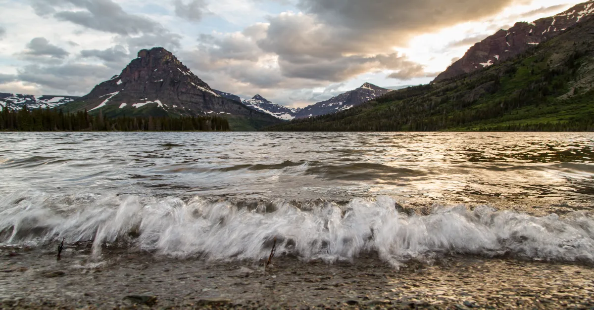 Two Medicine Lake in Glacier National Park — mule deer are regularly spotted in the open meadows and rocky ridges of this valley