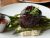 Beef tenderloin with asparagus plated in a Yellowstone National Park restaurant.