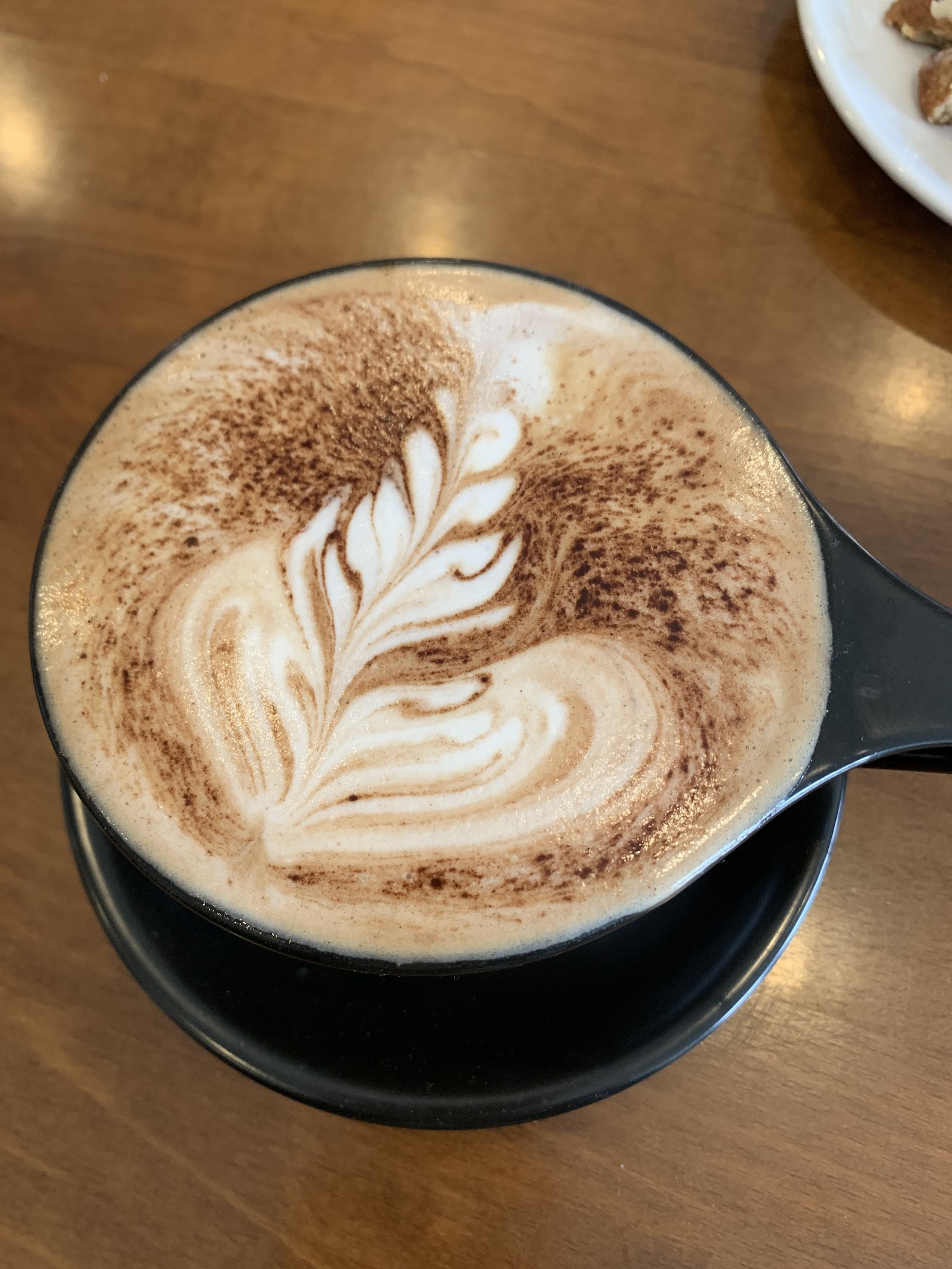 Latte art at a cafe near West Glacier in Glacier National Park.