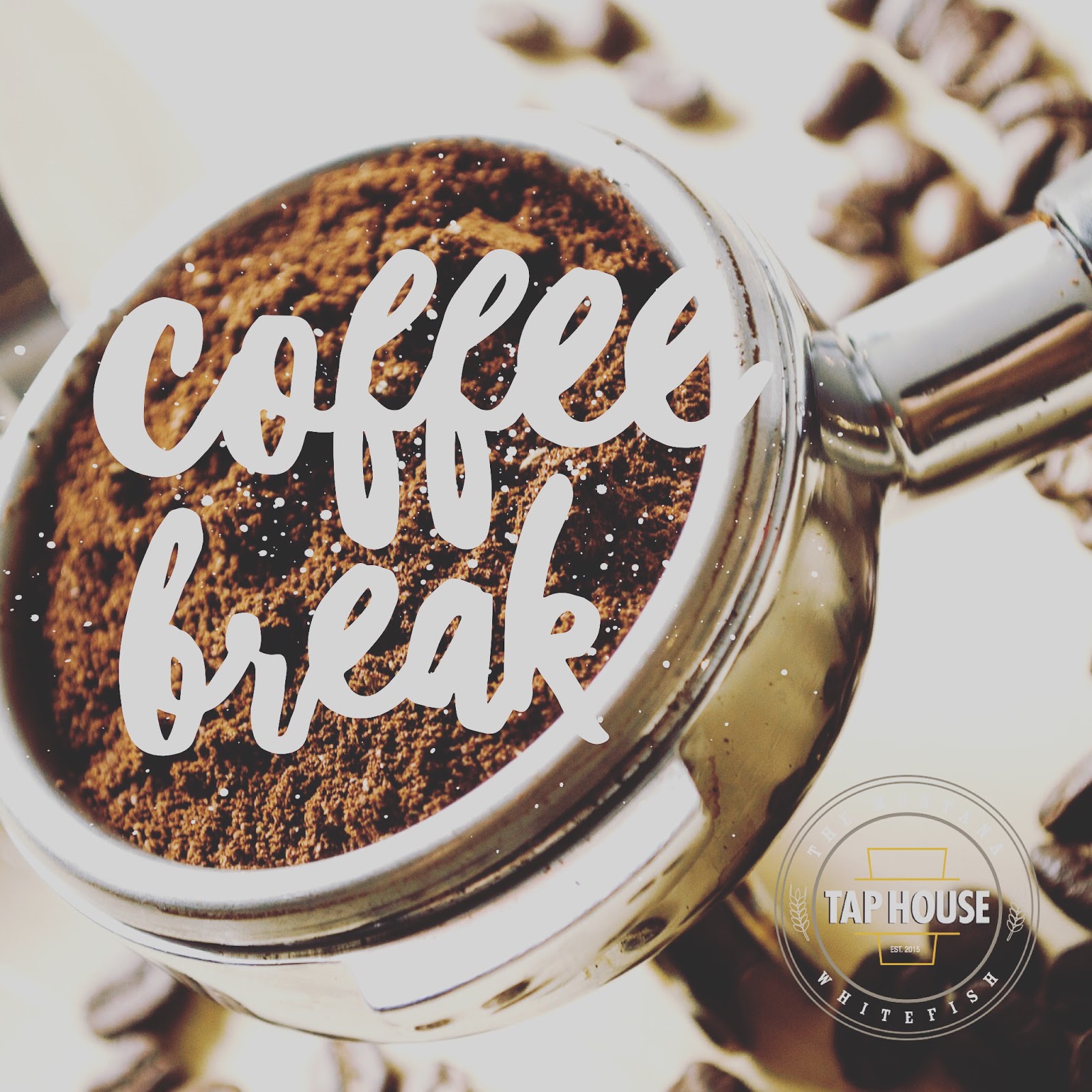 Coffee cup close-up inside a Glacier National Park dining spot, with rich grounds visible.