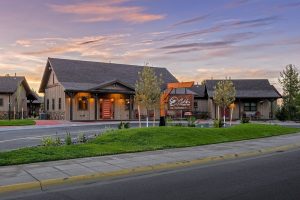 Stone facade and inviting entryway of a cozy inn