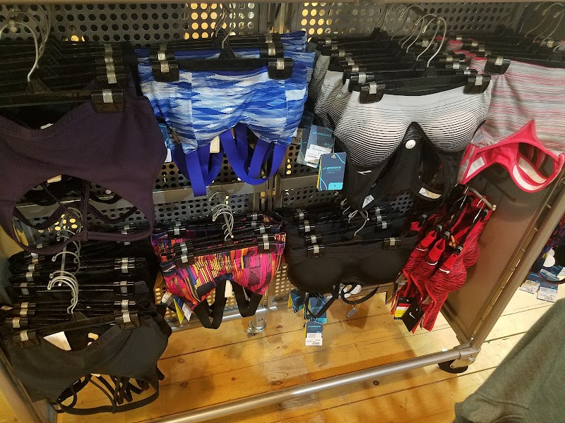 Swimwear on display in a gift shop at Acadia National Park near Cadillac Mountain.