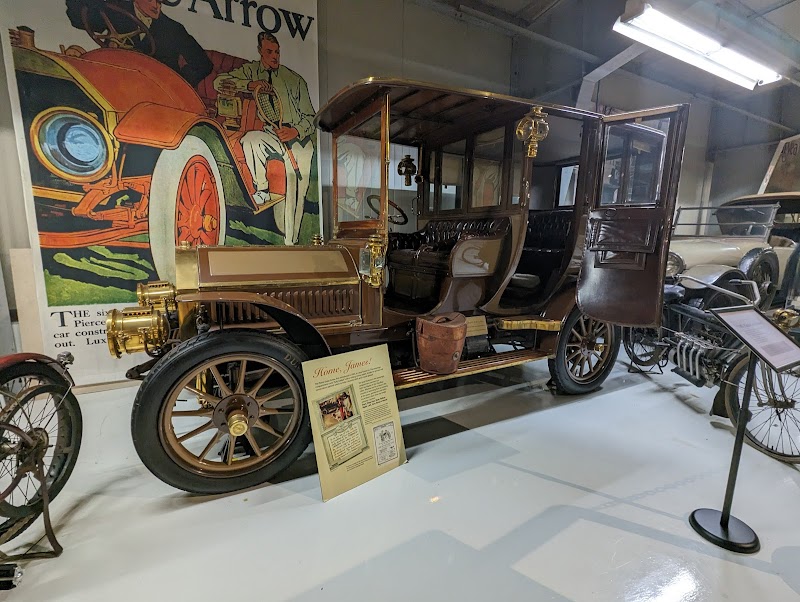 Antique automobile on display inside a museum near Seal Harbor, Acadia National Park.