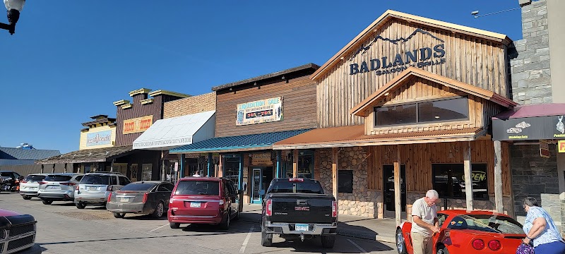 Bright shop interior with wooden shelves and crafts