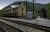 Hurmond railroad station beside a yellow, historic depot at New River Gorge National Park & Preserve.