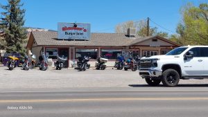 Burger joint storefront along the park road in Capitol Reef National Park, Utah.