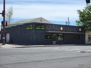Park gift shop exterior along a street in Black Canyon of the Gunnison National Park area.