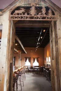 Interior view of a rustic campground restaurant in Black Canyon of the Gunnison National Park.