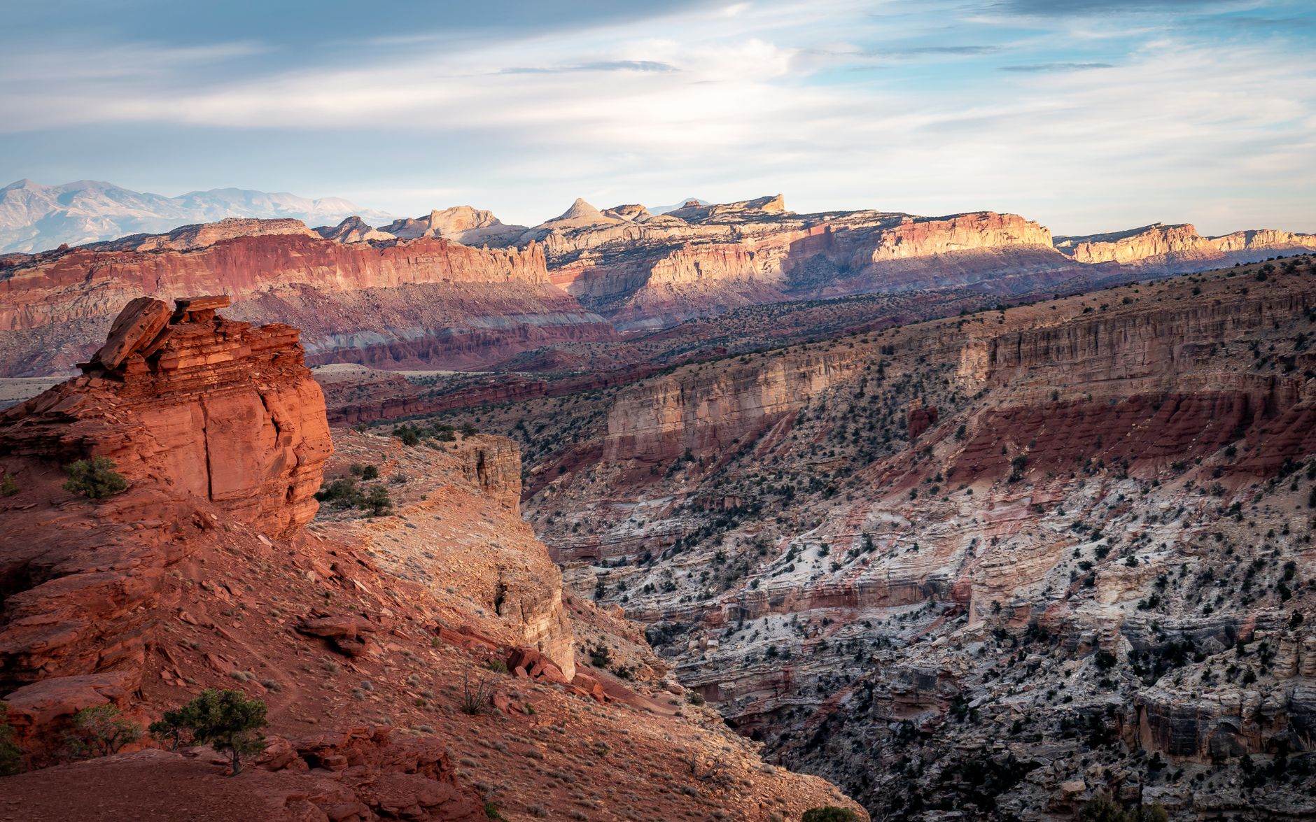 Experience a breathtaking sunset landscape at Capitol Reef National Park, Utah.