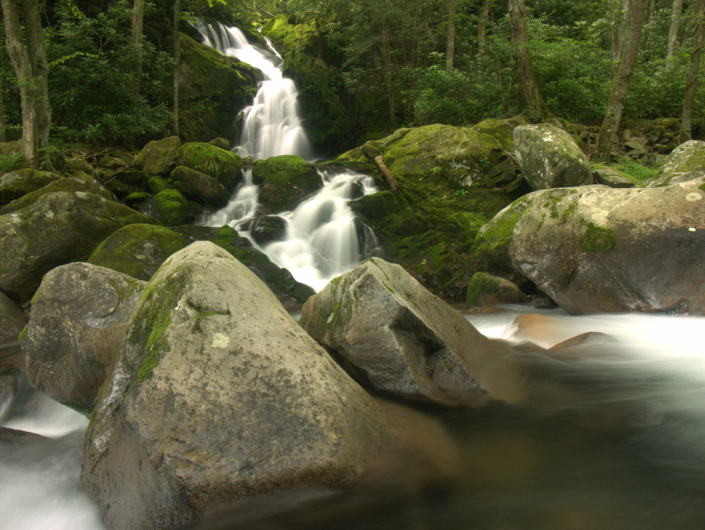 Mouse Creek Falls on the Big Creek Trail, Great Smoky Mountains