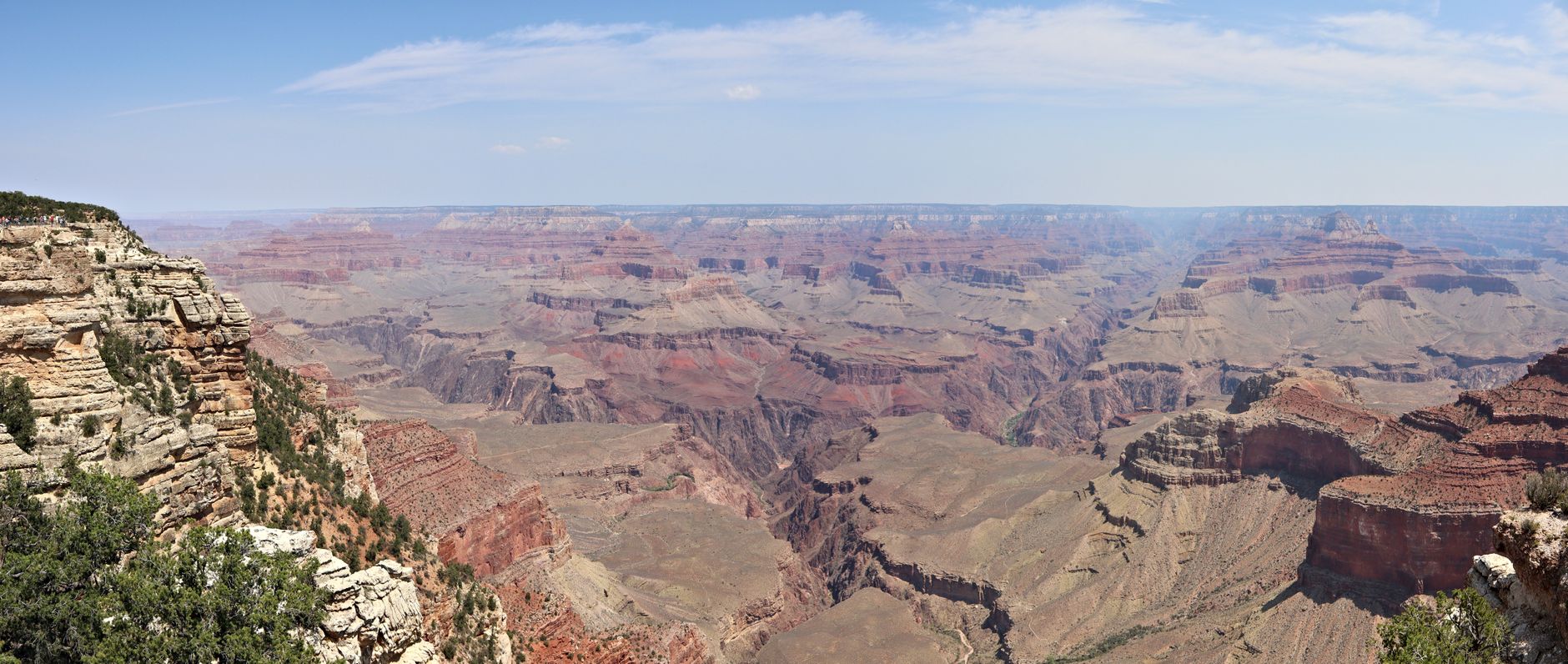 A stunning aerial view of the Grand Canyon showcasing its vast geological formations and scenic beauty.