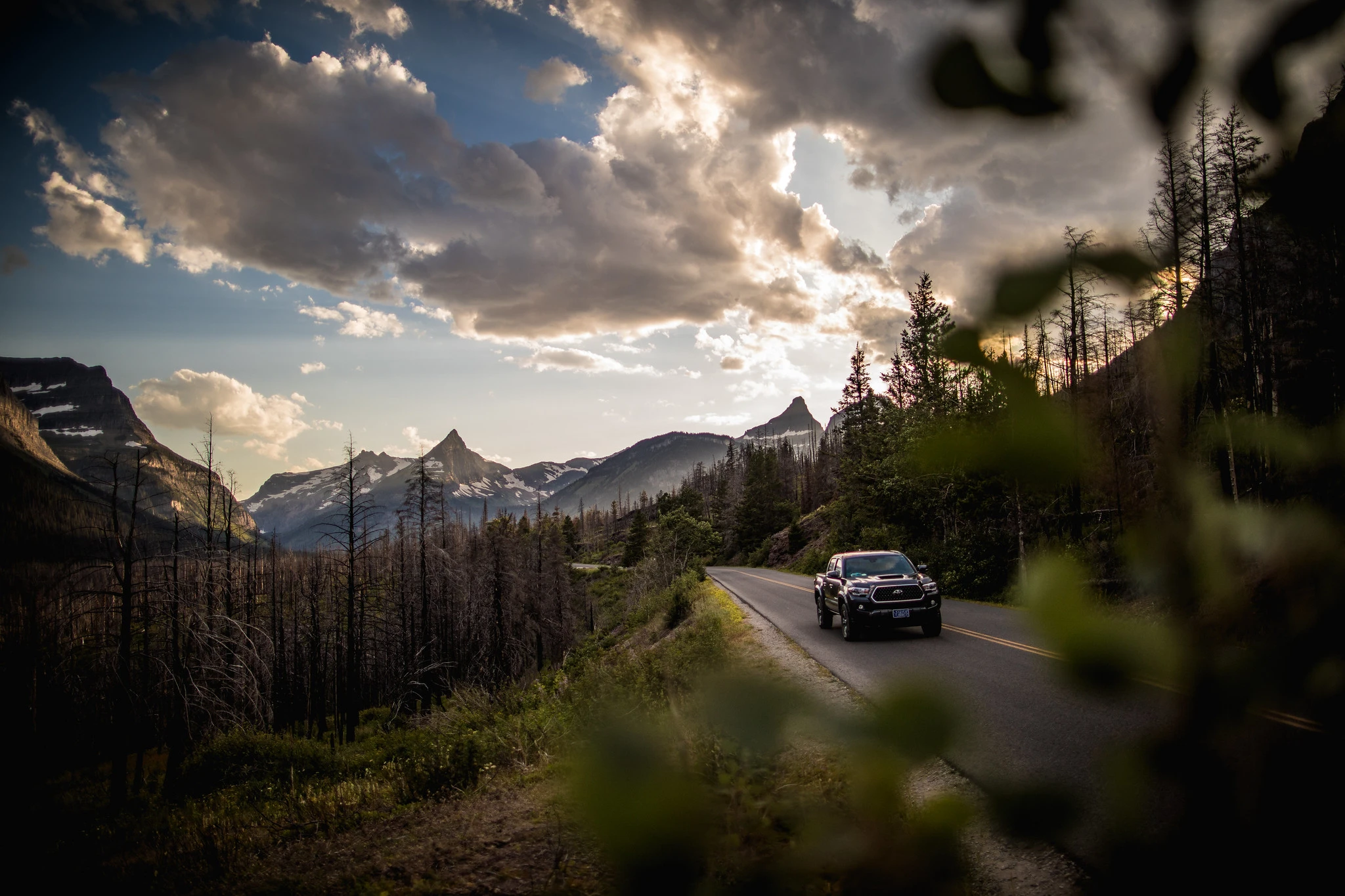 Going-to-the-Sun Road at the St. Mary Falls Trailhead, Glacier National Park