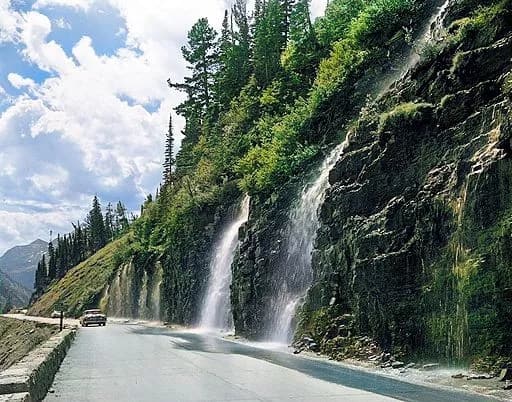 Weeping Wall In Glacier National Park Montana